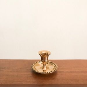 Small vintage brass candle holder
